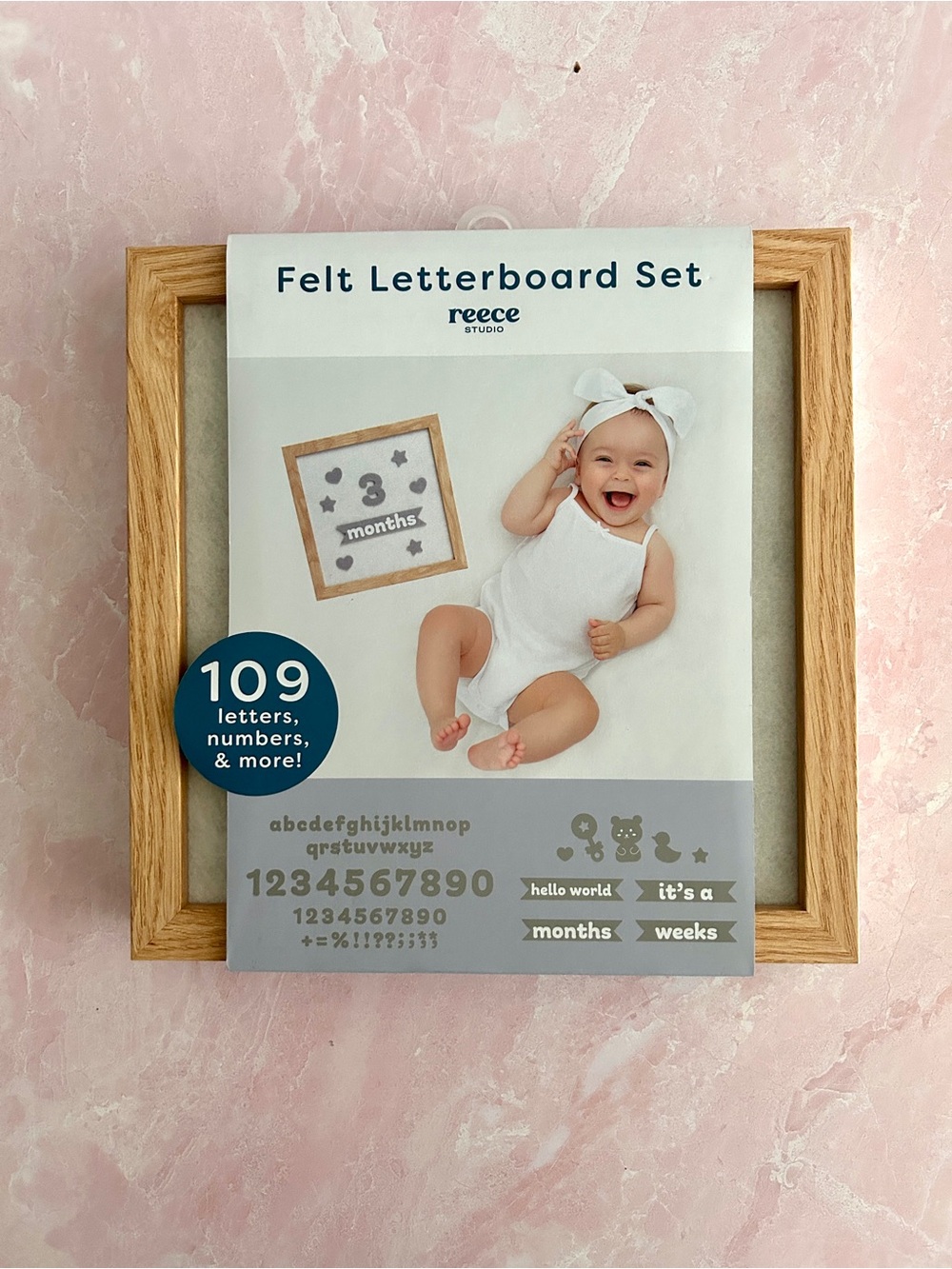 Felt Letterboard Set with Wood Frame